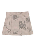 Minigonna per bambina MSGM Kids marrone con stampa grafica F5MSJGSK110 MS030 MSGM KIDS 