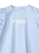 Abito per neonata Fendi Kids azzurro con logo sul davanti BFB559 A31W F1PBD FENDI KIDS 