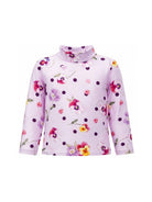 T-shirt per bambina Monnalisa Kids rosa con stampa a fiori e motivo a pois 11H618 8653 0063 MONNALISA KIDS 