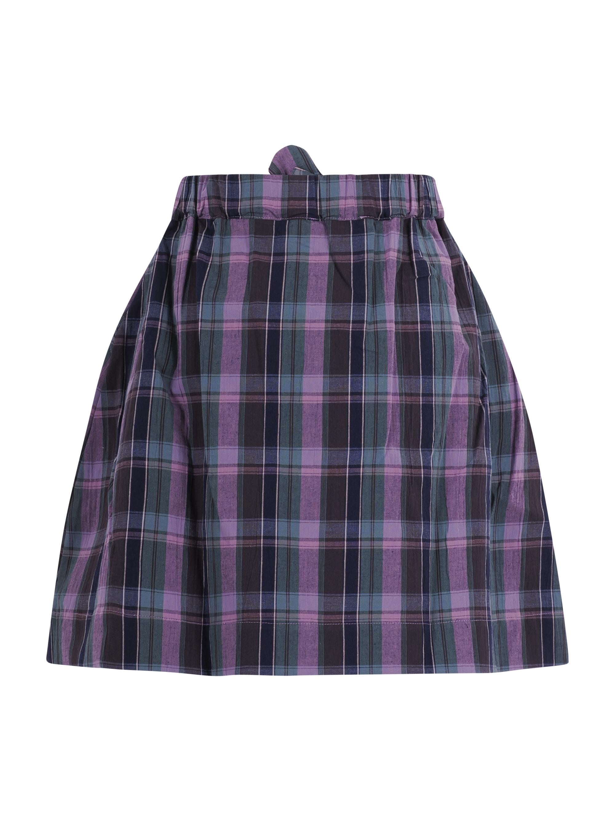 Gonna per bambina Bonpoint viola con motivo tartan C06GSKW00001 458 BONPOINT KIDS 