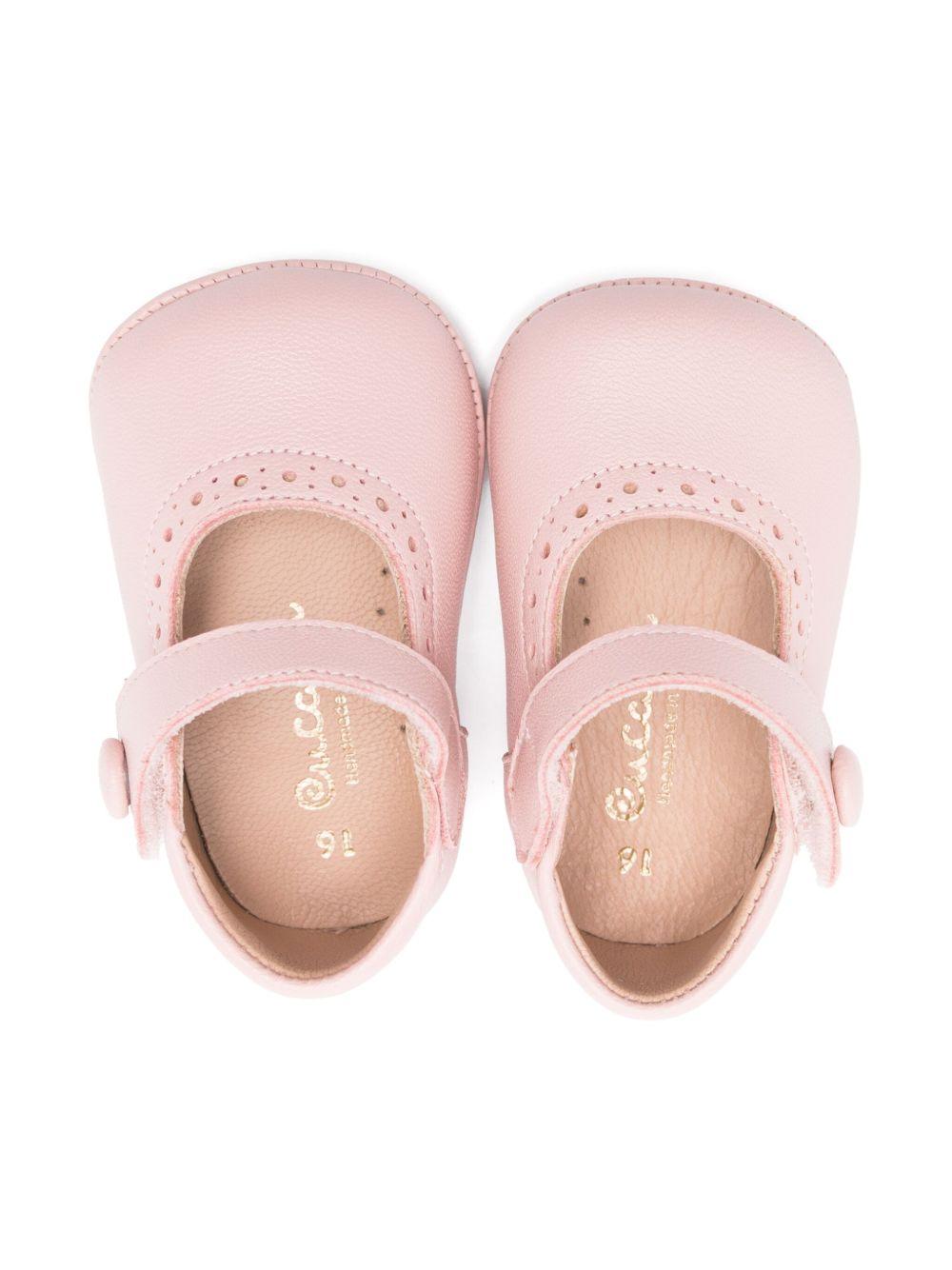 Scarpe primi passi per neonata Eli1957 rosa con soletta in pelle con logo 0350AL ROSPALE Eli Kids 