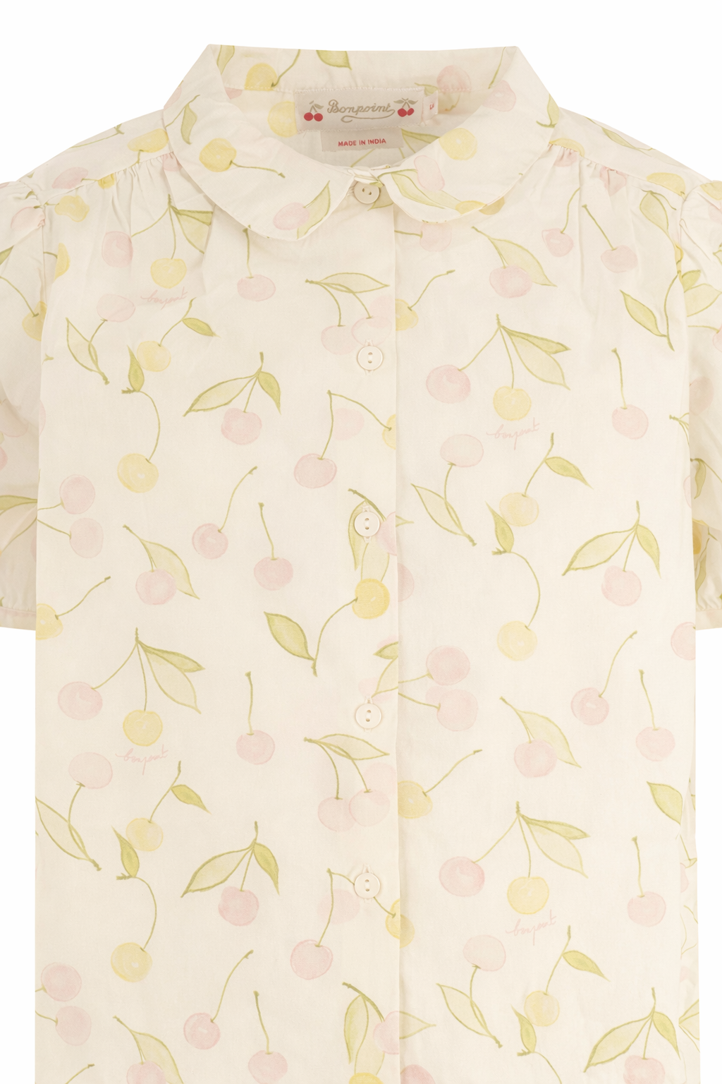 Camicia per bambina Bonpoint bianca con stampa ciliegie all-over S06GBLW00025 625 BONPOINT 