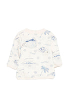 Felpa per neonato Bonpoint bianco con stampa grafica all-over S06YSWK00003 615 BONPOINT KIDS 