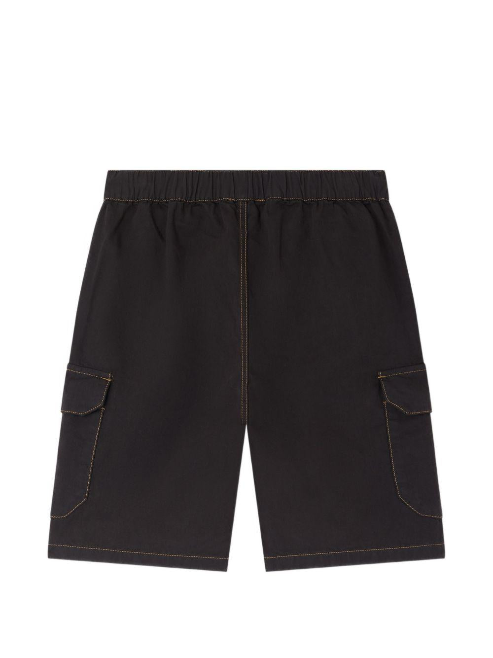 Shorts Cargo per bambino Bonpoint neri con tasche laterali con patta S06BBEW00015 099A BONPOINT 