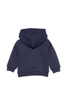 Felpa per neonato Moschino Kids blu con stampa grafica MMF05ZLCA92 40016 MOSCHINO KIDS 