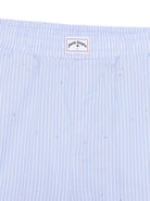 Pantaloni con strass per bambina Palm Angels Kids azzurro con motivo gessato PGCA021S25FAB001 4201 PALM ANGELS KIDS 
