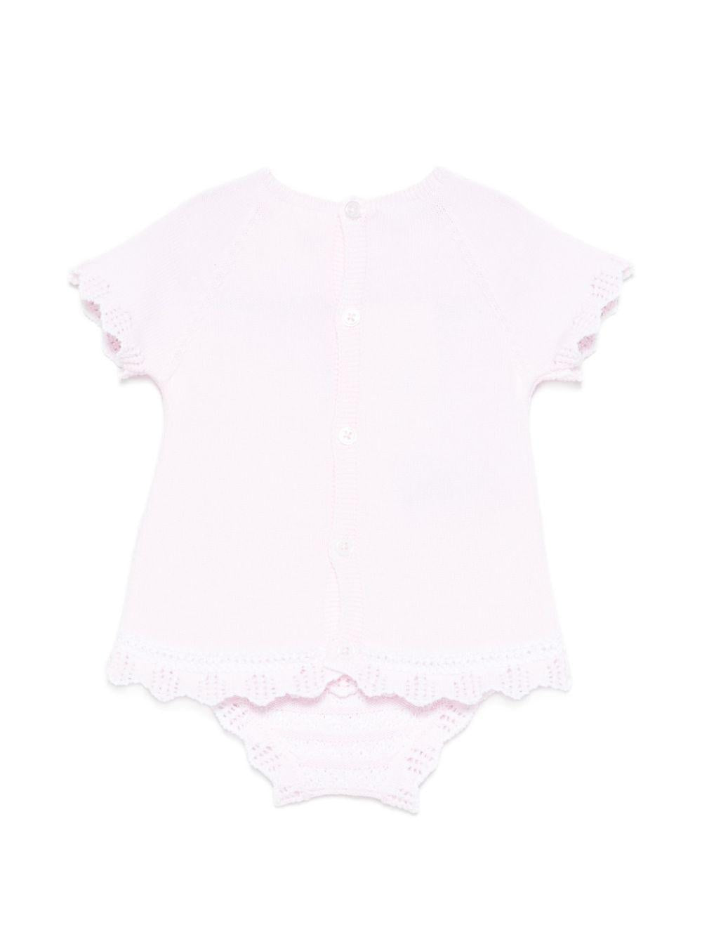 Set t-shirt e culotte per neonata Paz Rodriguez rosa con bordo a smerlo 103C-123385 3701 PaZ RODRIGUEZ 