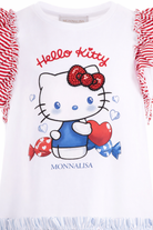Abito per bambina Monnalisa multicolor con stampa grafica sul davanti 11G917 7201 0099 MONNALISA KIDS 
