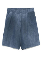 Shorts per donna Merci blu con stampa denim P410 UNICO MERCI 