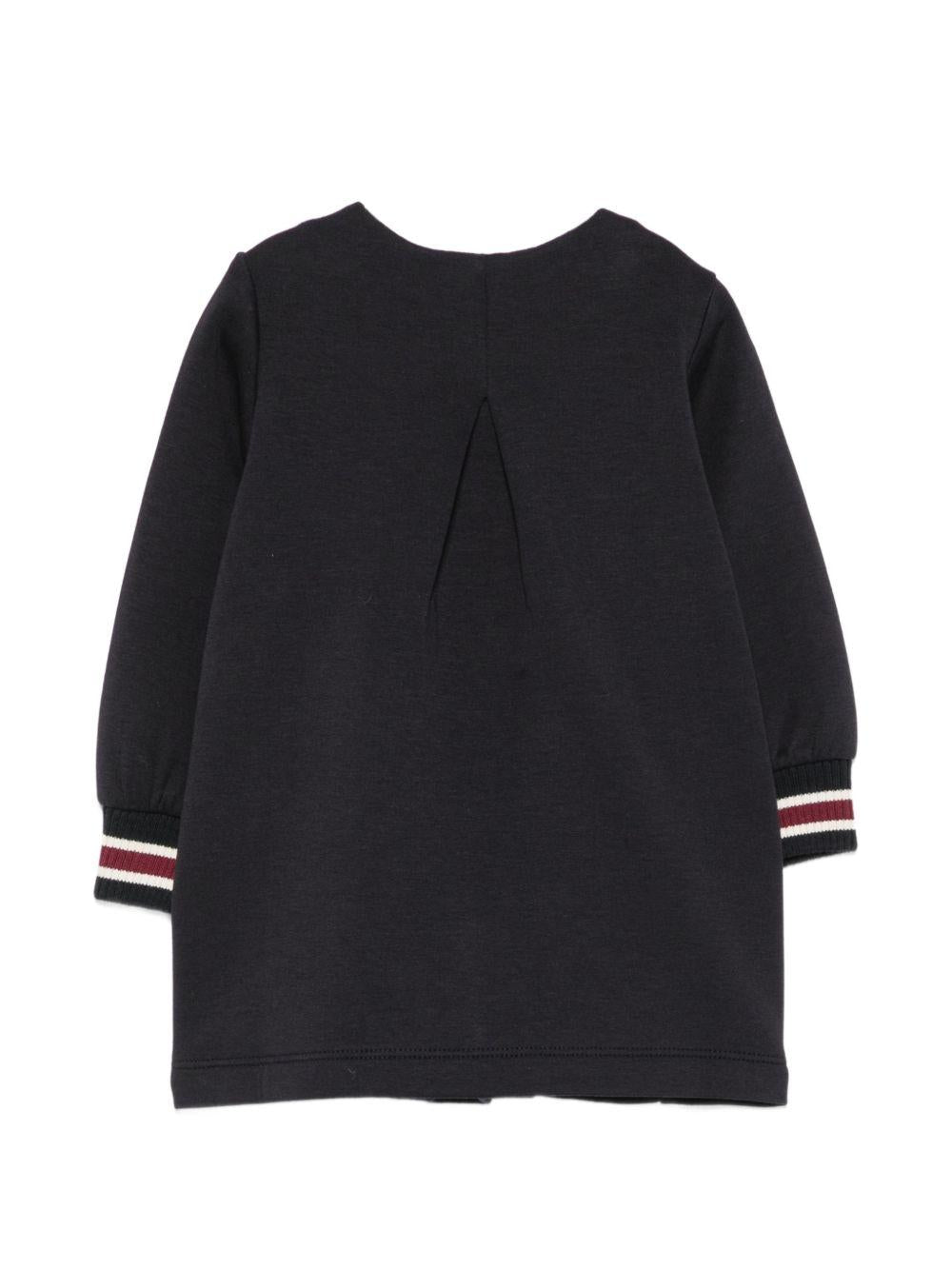 Abito per neonata Emporio Armani Kids blu con rifinitura a contrasto EG000901 AF10126 UB118 EMPORIO ARMANI KIDS 