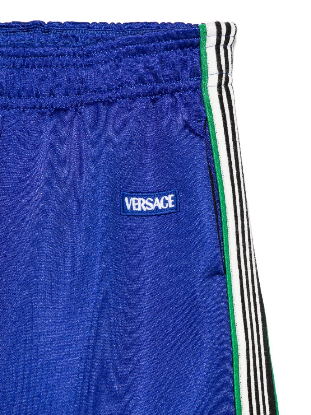 Pantaloni sportivi per bambino Versace Kids blu con dettaglio a righe 10182881A13060 6UC30 VERSACE KIDS 