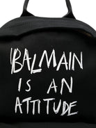 Zaino per bambini Balmain Kids nero con stampa grafica sul davanti BZ0I26 Z0042 930 BALMAIN KIDS 