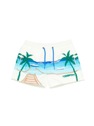 Costume per bambino MC2 Saint Barth Kids beige con stampa grafica "Formentera" HAI0001 02279L MC2 ST. BARTH KIDS 