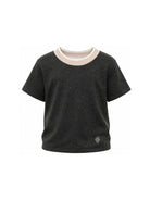T-shirt per bambino Eleventy Kids grigia con girocollo a contrasto EZ8H11 Z3711 811 ELEVENTY KIDS 
