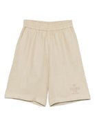 Shorts per bambino Fendi Kids beige con ricamo JMF524 ATRX F019Z FENDI KIDS 