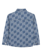 Camicia per bambino Hugo Kids denim con stampa logo all-over G01004 Z25 Hugo KIDS 
