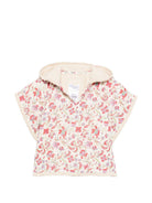 Accappatoio per neonata Louise Misha Kids bianco con stampa a fiori all-over FBI-S26-B0239 CREAM LOUISE MISHA KIDS 