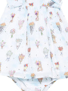 Abito per neonata Moschino Kids azzurro con stampa teddy bear all-over MDV0DAL1B13 83281 MOSCHINO KIDS 