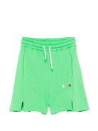Shorts per bambino MSGM Kids verde con logo sul davanti S6MSJBBE235 MS006 MSGM KIDS 