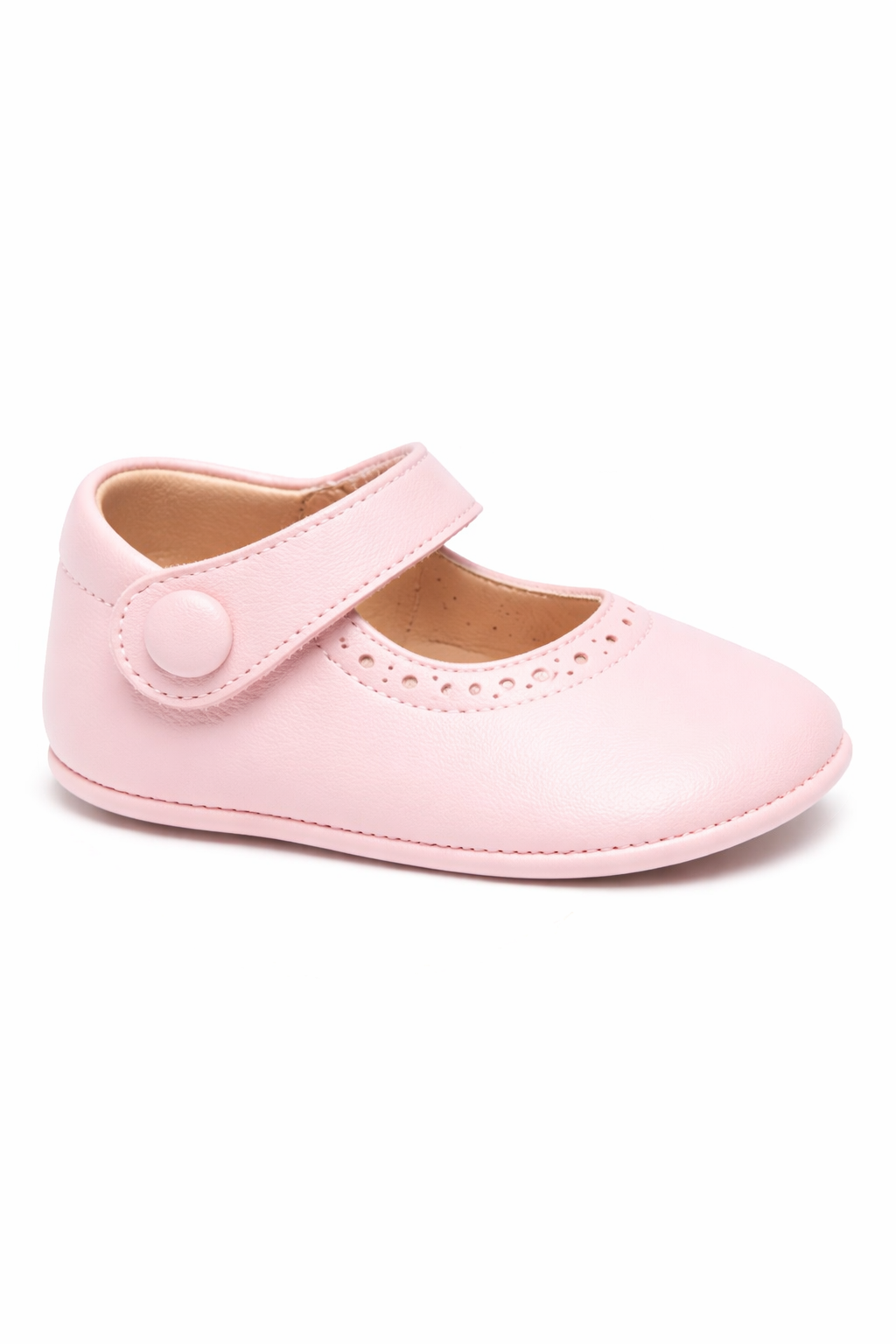 Scarpe primi passi per neonata Eli1957 rosa con soletta in pelle con logo 0350AL ROSPALE Eli Kids 