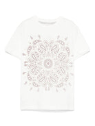 T-shirt con stampa paisley per bambino Eleventy Kids bianc con orlo dritto EW8P11 Z1292 101BD ELEVENTY KIDS 