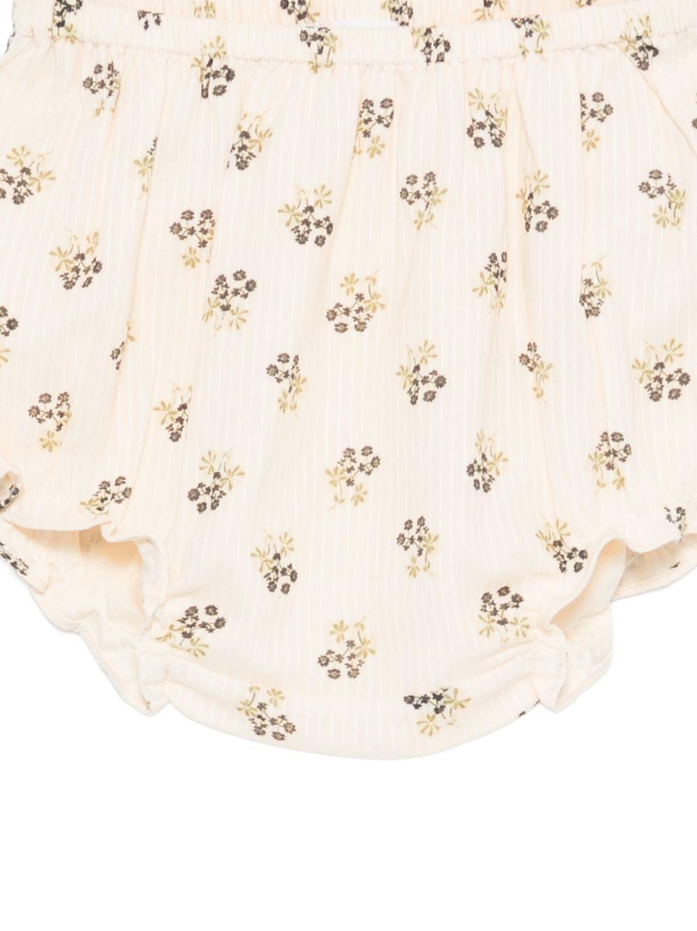 Culotte per neonati Bonpoint biege con stampa a fiori all-over S06XBEW00003 503 BONPOINT KIDS 