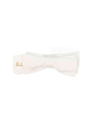 Fascia per capelli per neonata Balmain Kids bianca con dettaglio logo oro BZ0004 Z3672 102OR BALMAIN KIDS 