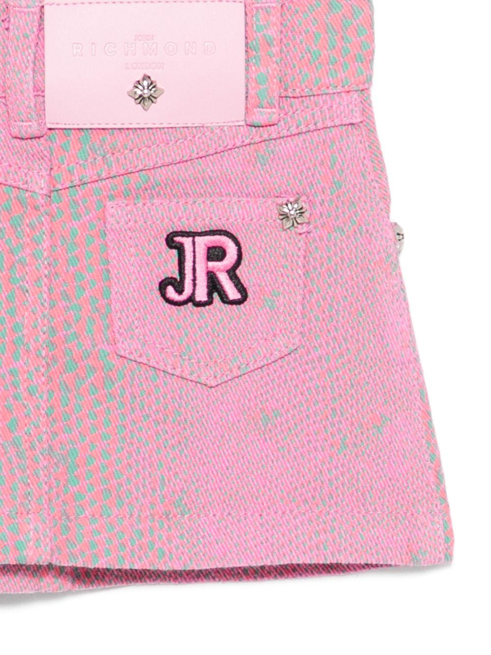 Gonna per neonata John Richmond Junior rosa con bottoni RIP26050GO SNAKE PATTERN JOHN RICHMOND KIDS 