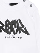 Felpa per neonato John Richmond Junior bainca con logo sul davanti RIP26077FE WHITE JOHN RICHMOND KIDS 