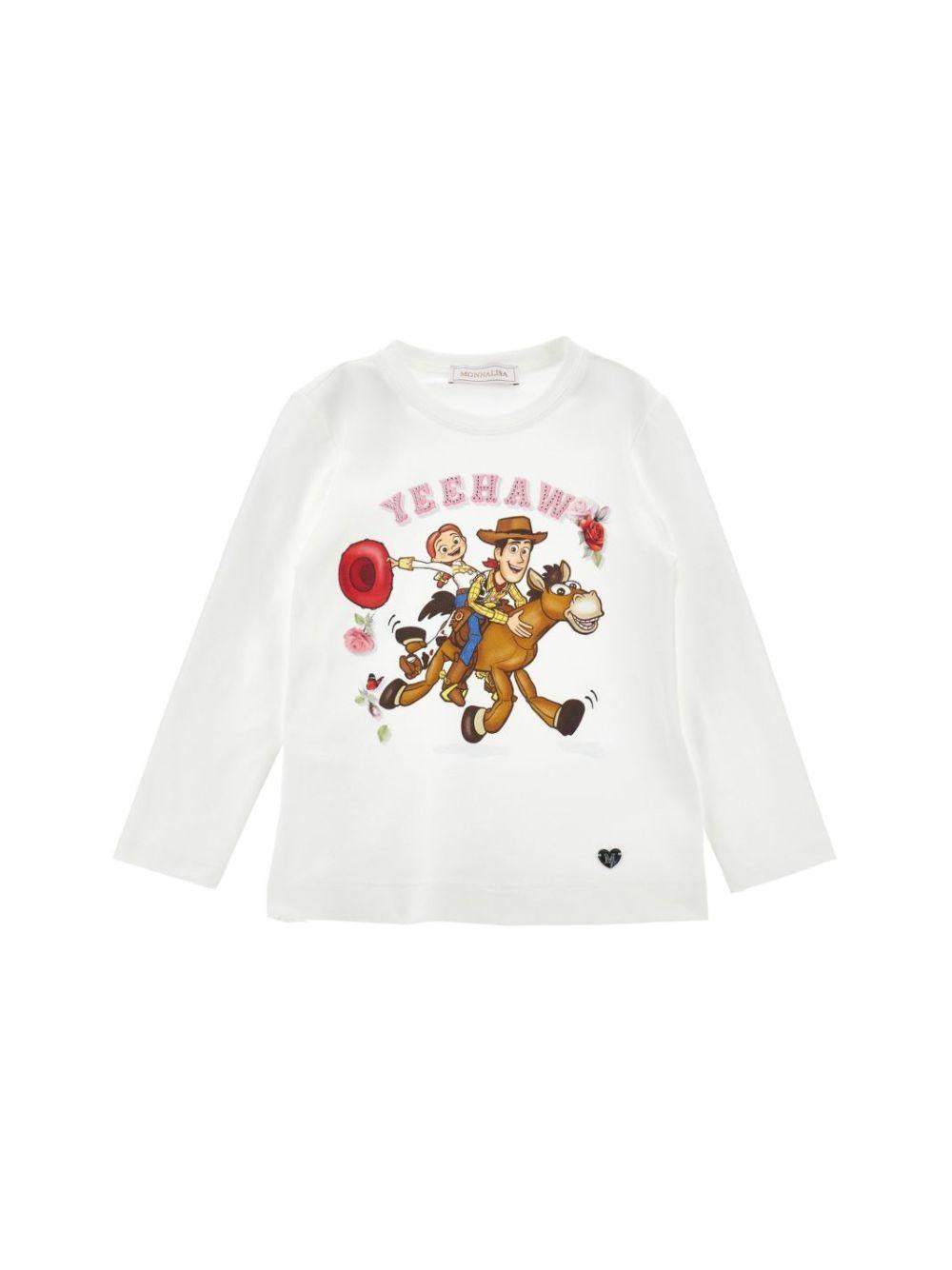 T-shirt per bambina Monnalisa Kids bianca con stampa grafica Toy Story 11H617 8201 0001 MONNALISA KIDS 