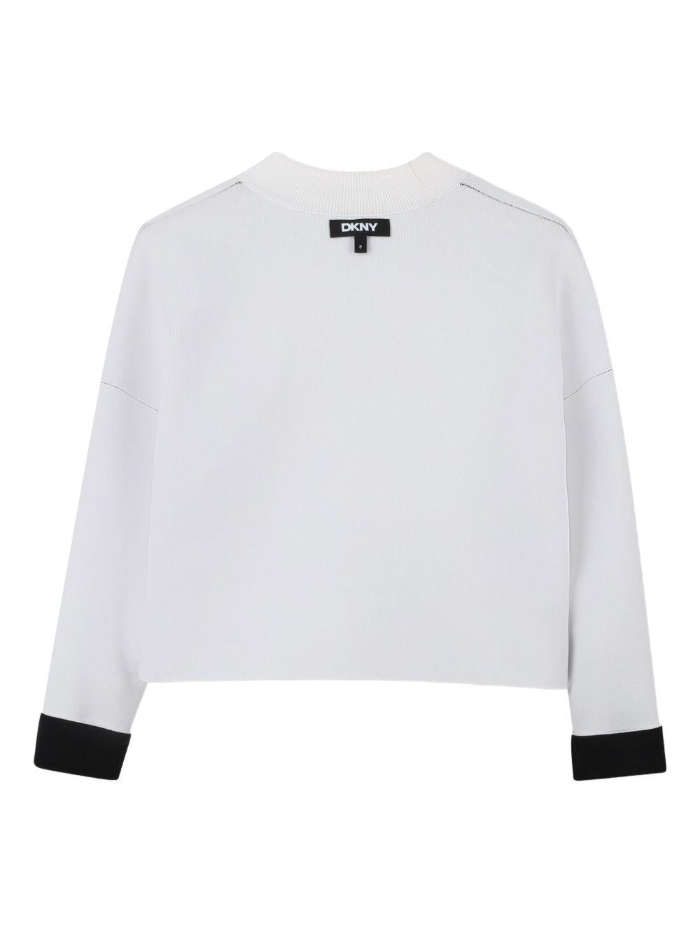 Maglione per bambina Dkny Kids multicolore con dettaglio con logo D62379 M91 DKNY 