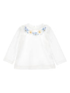 Blusa per neonata Monnalisa bianca con stampa a fiori 31F623 6203 0158 MONNALISA 