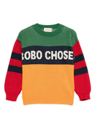 Maglione per bambino Bobo Choses multicolore con logo sul davanti B225AC109 991 BOBO CHOSES 