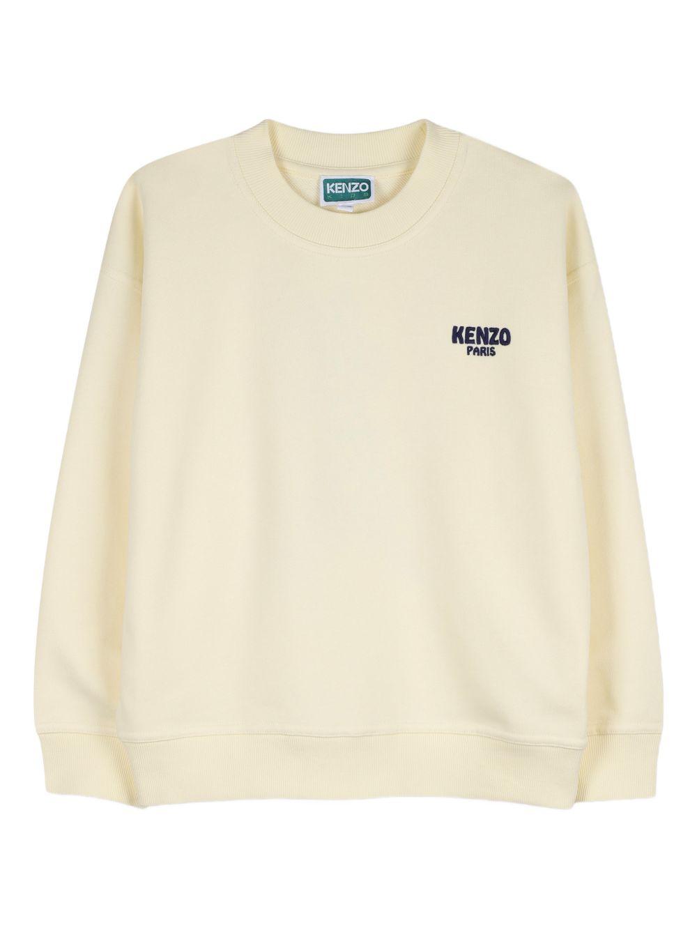 Felpa per bambino Kenzo Kids beige con dettaglio logo K61659 504 KENZO KIDS 