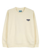 Felpa per bambino Kenzo Kids beige con dettaglio logo K61659 504 KENZO KIDS 