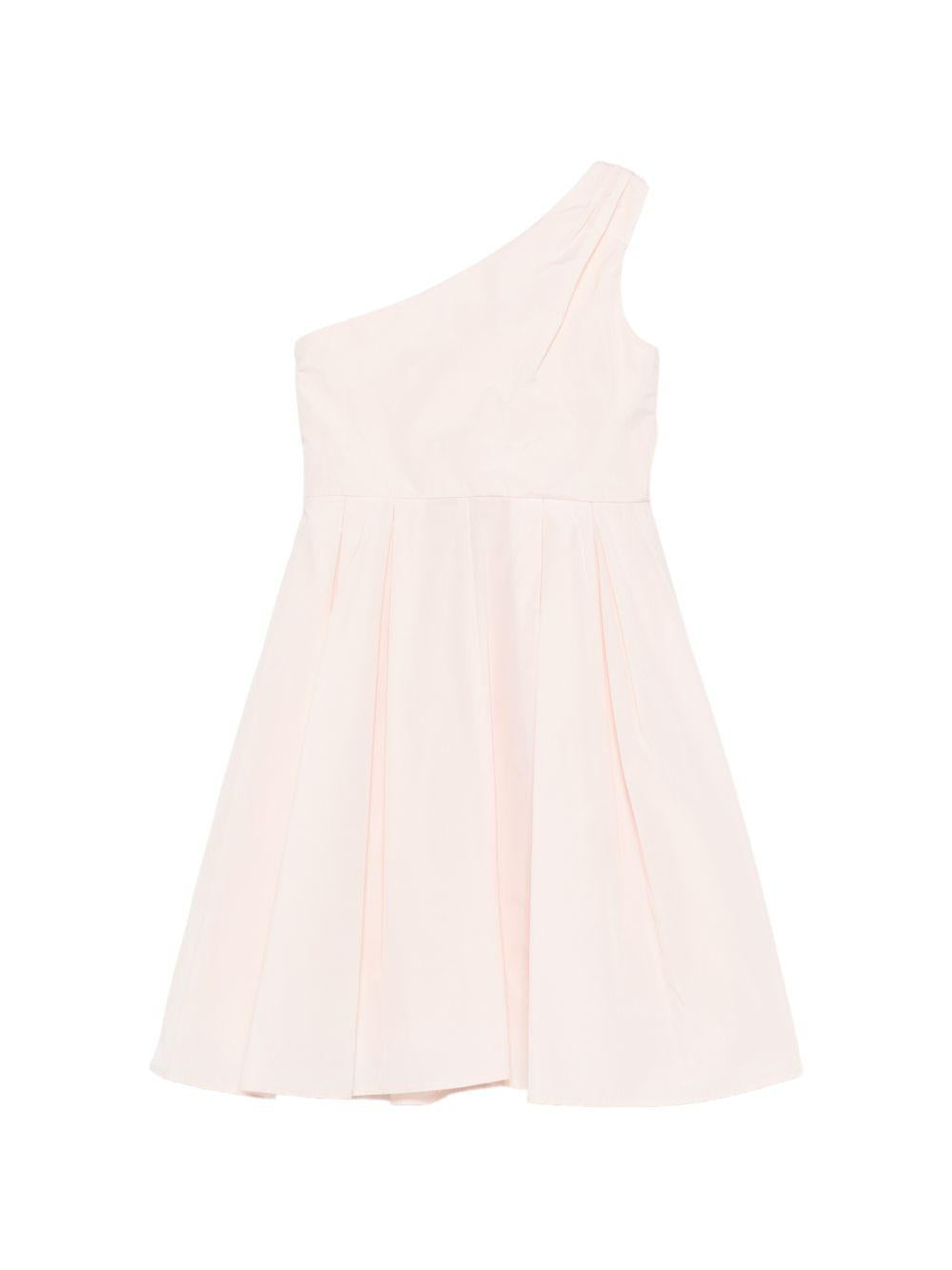 Abito monospalla per bambina Elisabetta Franchi La Mia Bambina rosa plissettato EFAB6740TV033 C036 ElISABETTA FRANCHI 