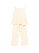 Set due pezzi per bambina La stupenderia gialli con dettaglio floreale 2CJCT74 X09 LA STUPENDERIA KIDS 