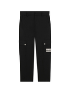 Pantaloni cargo Givenchy Kids nero con applicazione con logo H30927 09B GIVENCHY KIDS 
