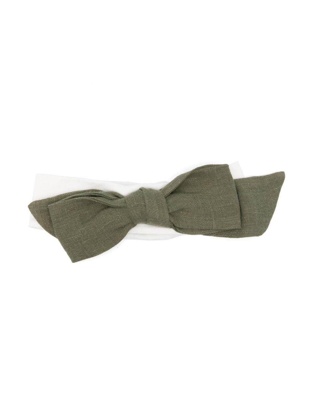 Fascia per capelli per neonata La Stupenderia bianco con fiocco e dettaglio con inserti a contrasto ABFA56 D19 LA STUPENDERIA KIDS 