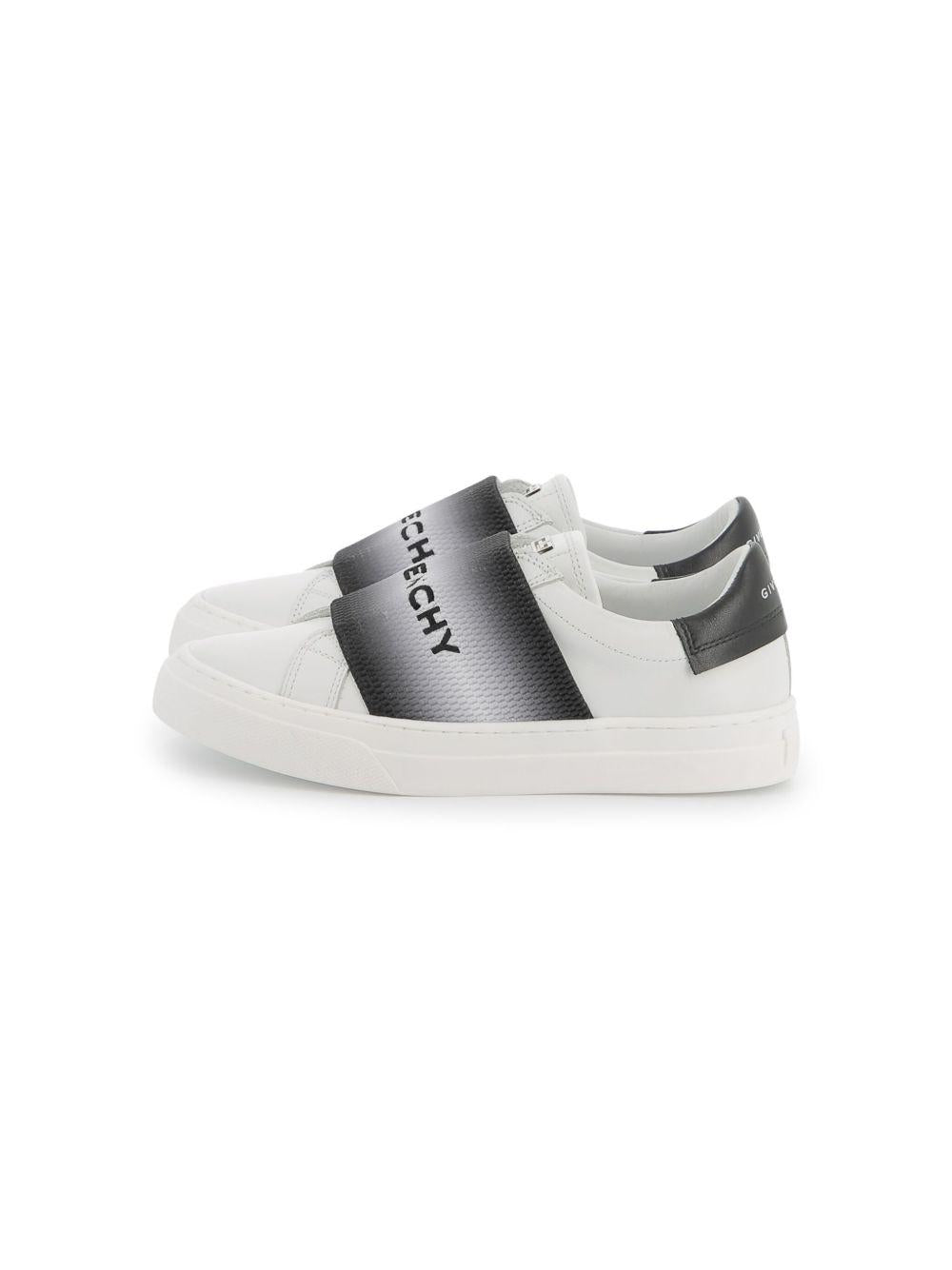 Sneakers con banda logata per bambino Givenchy Kids bianco con punta tonda H30673 09B GIVENCHY KIDS 
