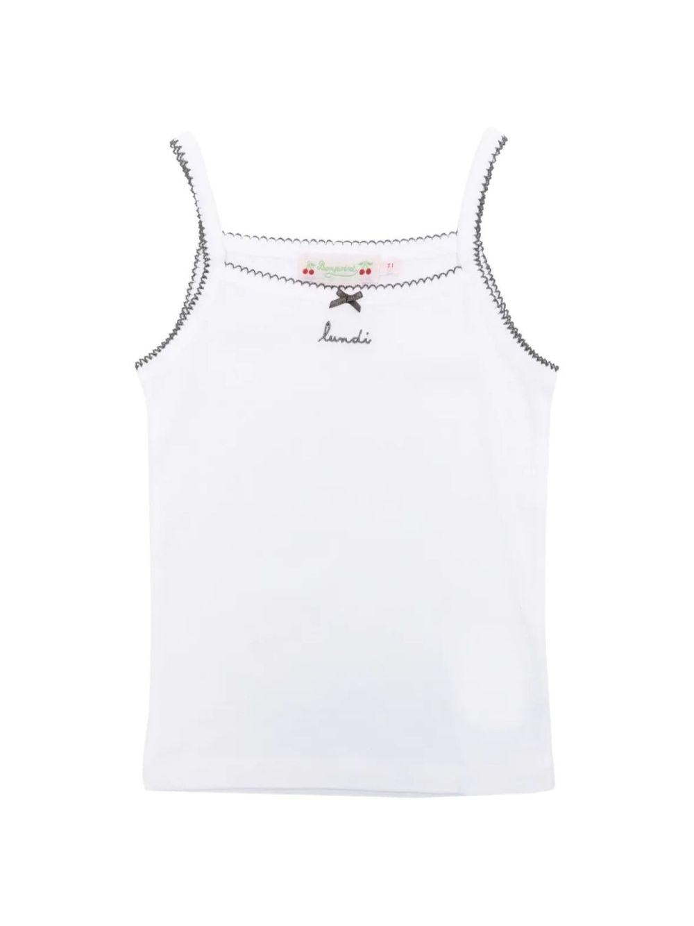 Set di sette canotte per neonata Bonpoint bianche con dettaglio fiocco PERGUNK00002 000 BONPOINT KIDS 