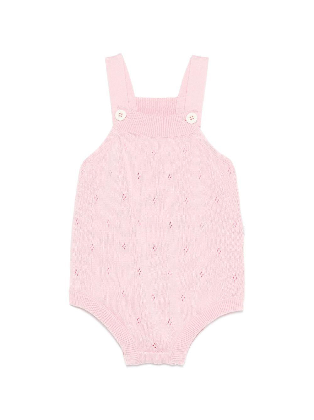 Tutina per neonata Petit Bateau rosa con lavorazione a pointelle A0FOP 02 PETIT BATEAU KIDS 