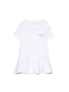 Abito per neonata Givenchy Kids bianco con logo sul davanti H31179 10P GIVENCHY KIDS 
