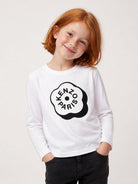 T-shirt per bambini Kenzo Kids bianca con stampa grafica K62020 117 KENZO KIDS 