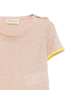 T-shirt per neonata Gensami kids marrone chiaro in maglia GIR01-B-SOFT GOLD BEIGE GENSAMI 