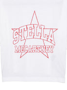 T-shirt per bambina Stella McCartney Kids bianca con stampa grafica TZ8B11 Z3931 100 STELLA McCARTNEY KIDS 