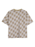 T-shirt per bambino Hugo Kids beige con motivo a quadri G01022 23B Hugo KIDS 