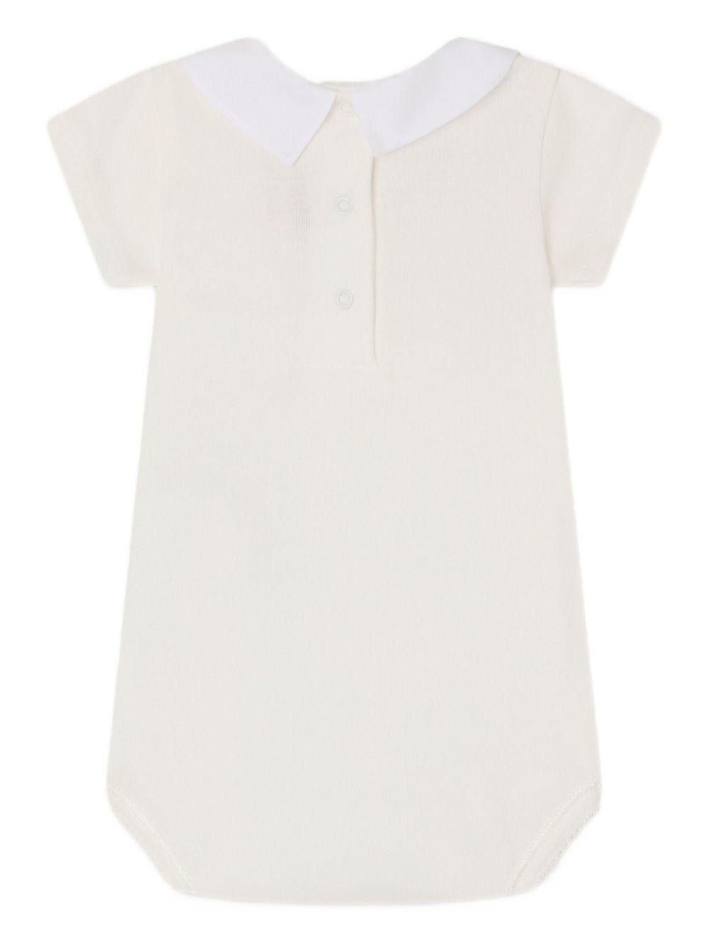 Tutina per neonati Bonpoint bianca con dettaglio ricamato C06OUNK00001 002 BONPOINT KIDS 