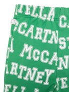 Pantaloni per neonato Stella McCartney Kids verde con stampa logo all-over TY6650 Z3568 769BC STELLA McCARTNEY KIDS 