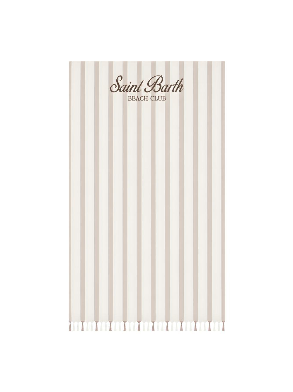Telo mare MC2 Saint Barth beige con motivo a righe FOUL002 02597L MC2 ST. BARTH KIDS 